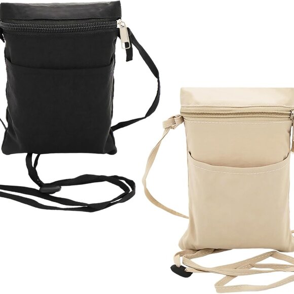 Nylon small black and khaki crossbody phone bags with adjustable straps for wome - Picture 1 of 7